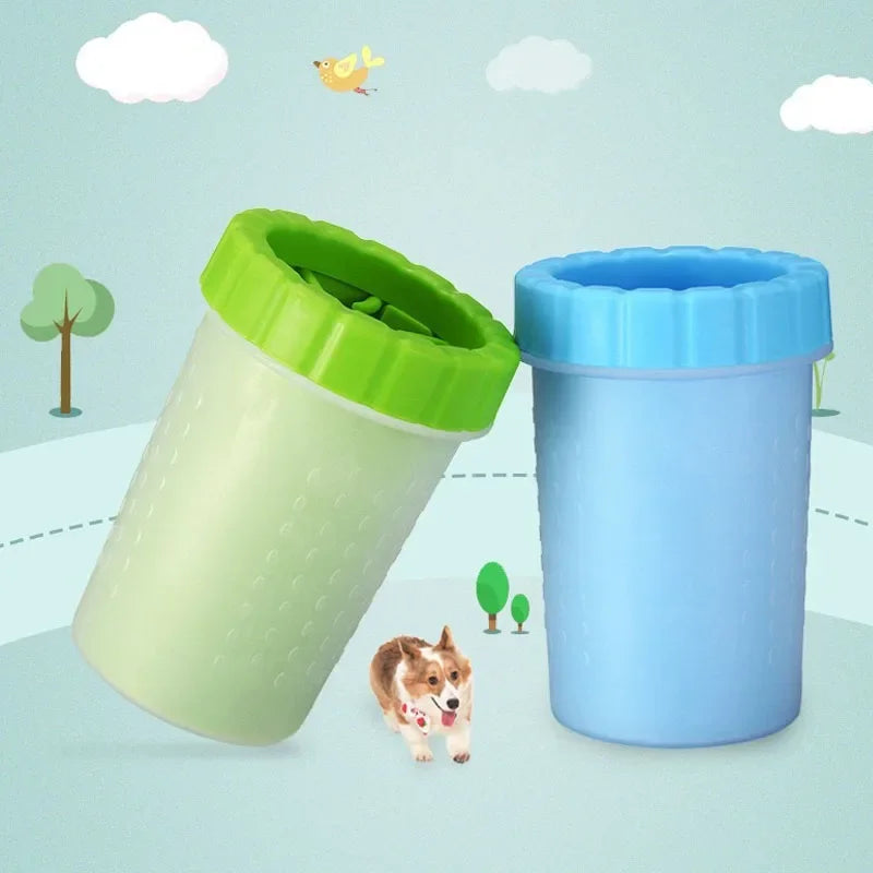 Pet Foot Washing Cup Dog Bath Pet Beauty Cleaning Wipe Free Automatic Foot Portable Cat Dirty Paw Cleaning Wash Brush Cup