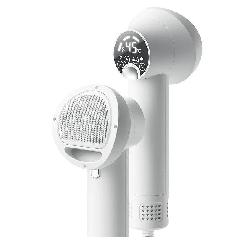 Portable Pet Hair Dryer 2 in 1 Smart Control Dog Cat Grooming Brush