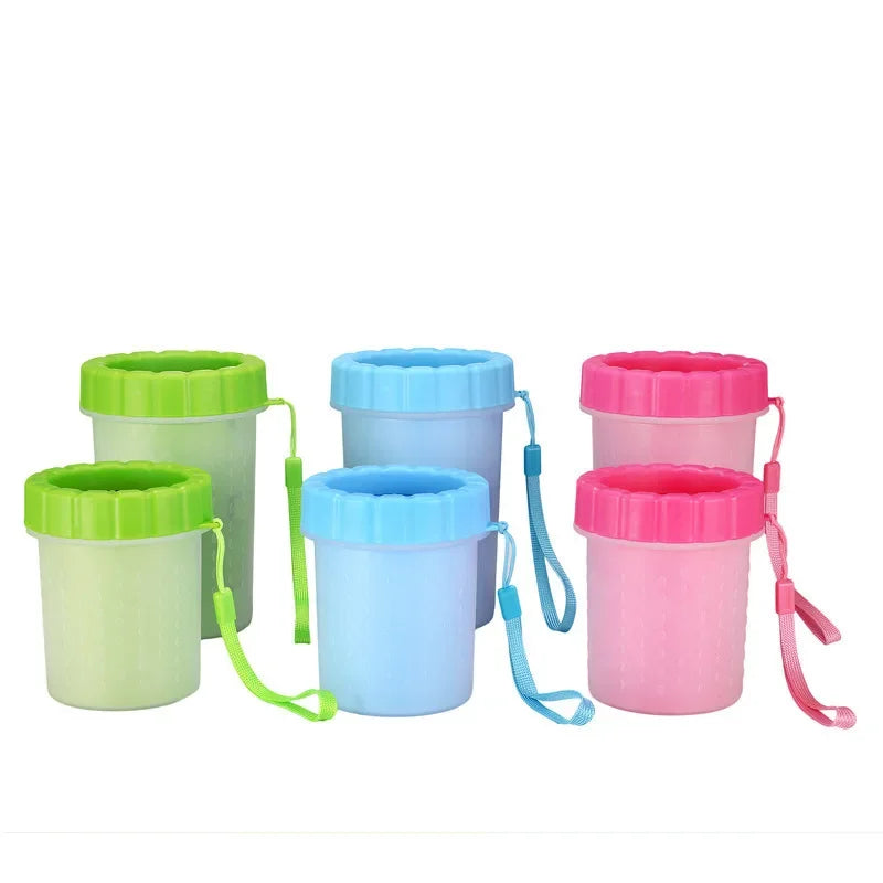 Pet Foot Washing Cup Dog Bath Pet Beauty Cleaning Wipe Free Automatic Foot Portable Cat Dirty Paw Cleaning Wash Brush Cup