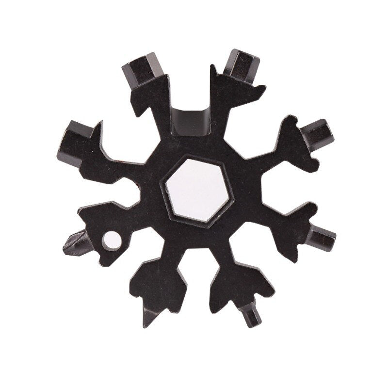 Portable outdoor Snowflake EDC tool card