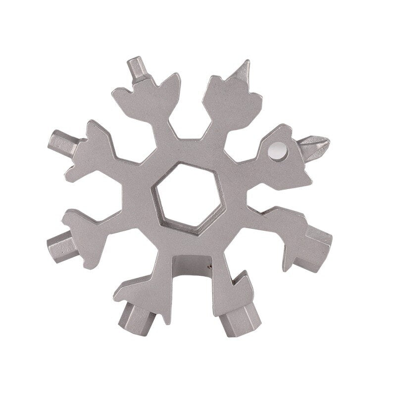 Portable outdoor Snowflake EDC tool card