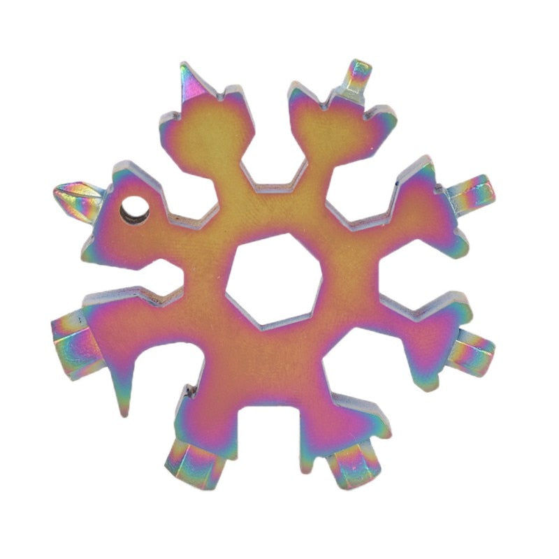 Portable outdoor Snowflake EDC tool card