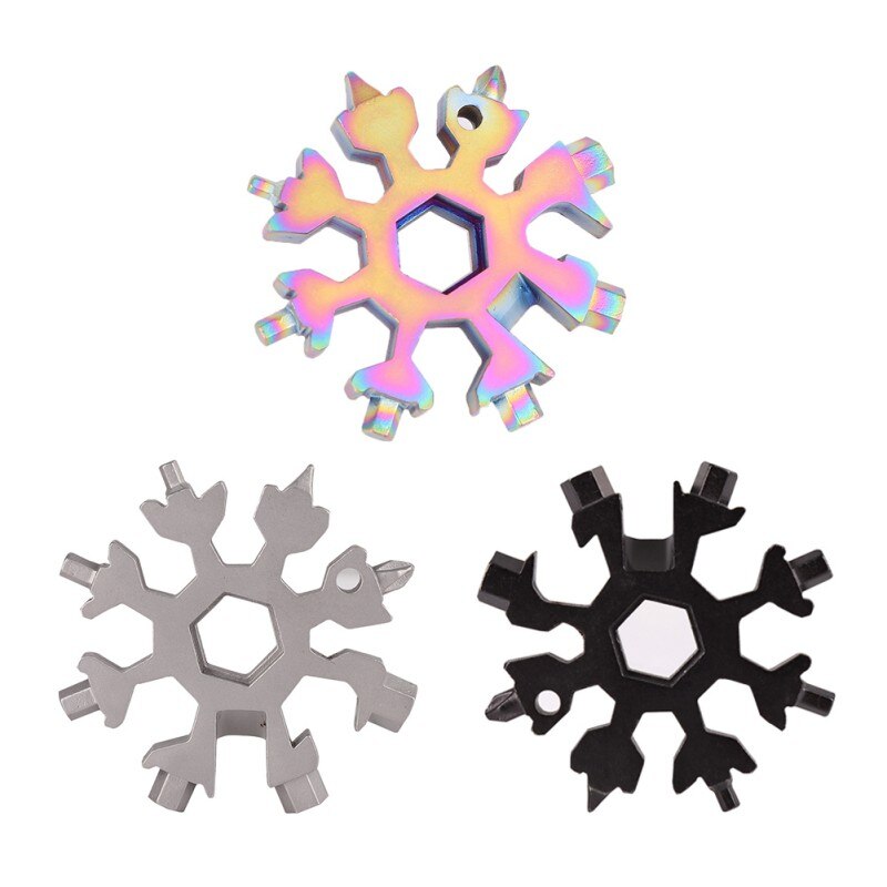 Portable outdoor Snowflake EDC tool card