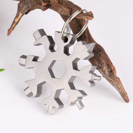 Portable outdoor Snowflake EDC tool card